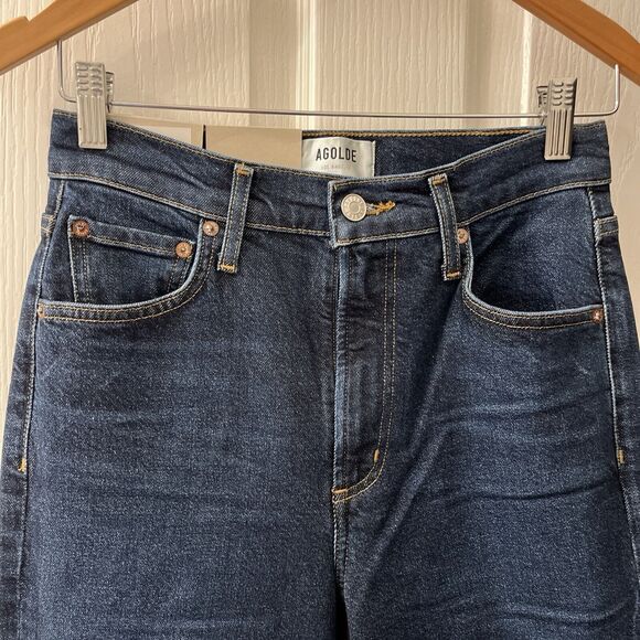 AGOLDE Nico Boot Jeans Women's 24 Song Blue Boot Cut Dark Wash - Picture 2 of 11